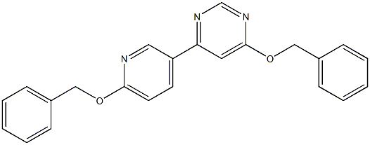 4-(benzyloxy)-6-(6-(benzyloxy)pyridin-3-yl)pyrimidine Struktur