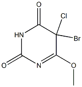 5-bromo-5-chloro-6-methoxy-dihydro-pyrimidine-2,4-dione Struktur
