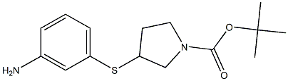 3-(3-Amino-phenylsulfanyl)-pyrrolidine-1-carboxylic acid tert-butyl ester Structure