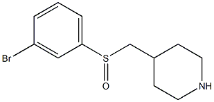 4-(3-Bromo-benzenesulfinylmethyl)-piperidine 化学構造式