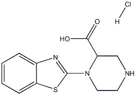 1-Benzothiazol-2-yl-piperazine-2-carboxylic acid hydrochloride,,结构式