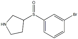 3-(3-Bromo-benzenesulfinyl)-pyrrolidine,,结构式
