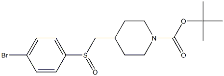 4-(4-Bromo-benzenesulfinylmethyl)-piperidine-1-carboxylic acid tert-butyl ester 化学構造式