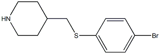4-(4-Bromo-phenylsulfanylmethyl)-piperidine Struktur