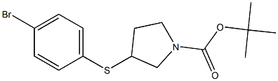 3-(4-Bromo-phenylsulfanyl)-pyrrolidine-1-carboxylic acid tert-butyl ester Struktur