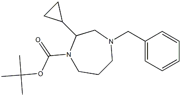 tert-butyl 4-benzyl-2-cyclopropyl-1,4-diazepane-1-carboxylate Structure
