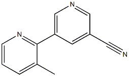 5-(3-methylpyridin-2-yl)pyridine-3-carbonitrile 结构式