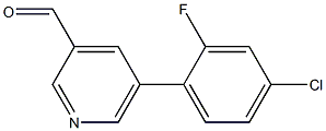 5-(4-chloro-2-fluorophenyl)pyridine-3-carbaldehyde Struktur