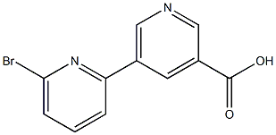 5-(6-bromopyridin-2-yl)pyridine-3-carboxylic acid 化学構造式