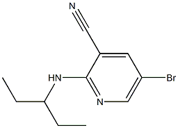 5-bromo-2-(pentan-3-ylamino)pyridine-3-carbonitrile 结构式