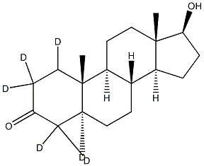 5a-Androstan-17b-ol-3-one-1,2,2,4,4,5-d6,,结构式