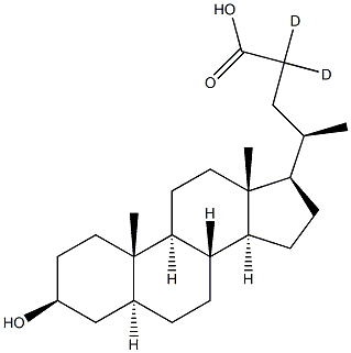 5a-Cholanic Acid-3b-ol-23,23-d2 化学構造式