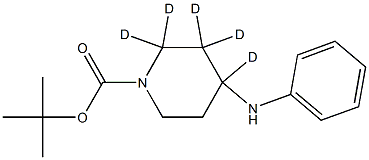 N-tert-Butoxycarbonyl-4-anilinopiperidine-d5,,结构式