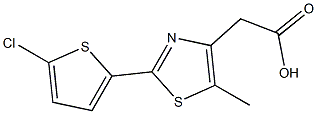 [2-(5-Chlorothiophen-2-yl)-5-Methylthiazol-4-yl]-acetic acid Struktur