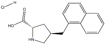 反式-4-(1-萘基甲基)-L-脯氨酸盐酸盐 结构式