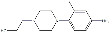 2-(4-(4-AMino-2-Methylphenyl)piperazin-1-yl)ethanol,,结构式