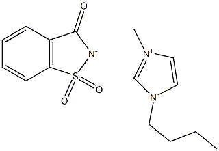 1-丁基-3-甲基咪唑糖精盐 结构式