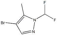 4-Bromo-1-(difluoromethyl)-5-methyl-1H-pyrazole,,结构式