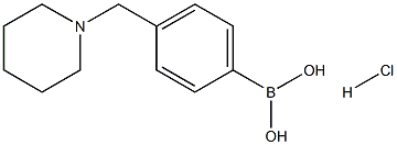 [4-(Piperidin-1-ylmethyl)phenyl]boronic acid hydrochloride,,结构式