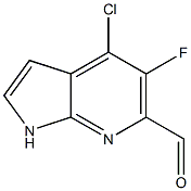 4-Chloro-5-fluoro-1H-pyrrolo[2,3-b]pyridine-6-carbaldehyde Struktur