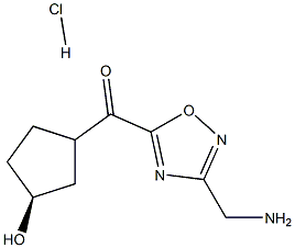 (3 -(氨甲基)-1,2,4 - 噁二唑-5 - 基)((3S)- 3 - 羟基环戊基)甲基酮盐酸盐 结构式