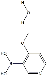 3-Borono-4-methoxypyridine monohydrate 化学構造式