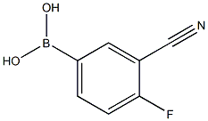 3-Cyano-4-fluorophneylboronic acid 化学構造式