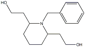 2,2'-((2R,6R)-1-benzylpiperidine-2,6-diyl)diethanol 化学構造式