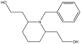 2,2'-((2R,6R)-1-benzylpiperidine-2,6-diyl)diethanol,,结构式