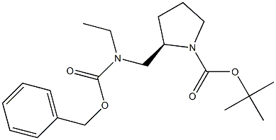 (R)-tert-butyl 2-(((benzyloxycarbonyl)(ethyl)aMino)Methyl)pyrrolidine-1-carboxylate Struktur