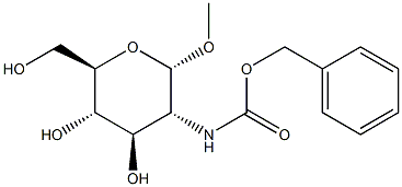Methyl 2-benzyloxycarbonylamino-2-deoxy-a-D-glucopyranoside 结构式