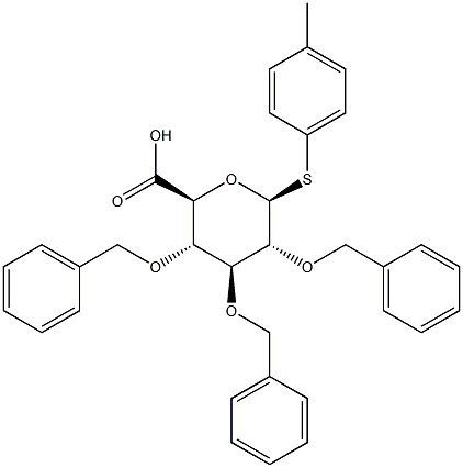 4-Methylphenyl 2,3,4-tri-O-benzyl-b-D-thioglucuronide,,结构式