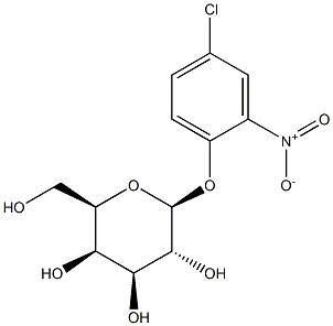 4-Chloro-2-nitrophenyl b-D-galactopyranoside 化学構造式