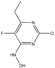 2-chloro-4-hydroxyamino-6-ethyl-5-fluoropyrimidine Structure