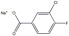sodium 3-chloro-4-fluorobenzoate Structure