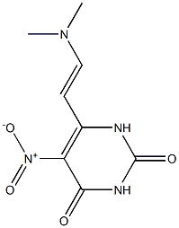 (E)-6-(2-(Dimethylamino)vinyl)-5-nitropyrimidine-2(1H,3H)dione Struktur