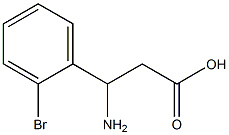 (RS)-3-氨基-3-(2-溴苯基)丙酸,,结构式