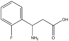 (RS)-3-氨基-3-(2-氟苯基)丙酸,,结构式