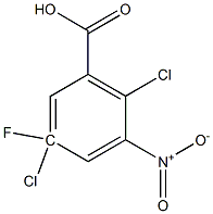 2,5-dichloro-5-fluoro-3-nitrobenzoic acid Structure