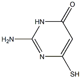 2-氨基-6-巯基-3H-嘧啶-4-酮, , 结构式