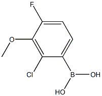 2-氯-3-甲氧基-4-氟-苯硼酸,,结构式