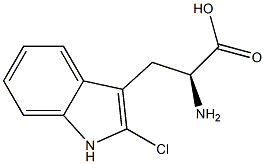 2-chloro-L-tryptophan 化学構造式