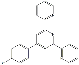 4-(4'-溴代苯基)-2,6-二(吡啶-2-基)吡啶,,结构式
