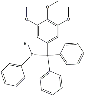 三苯基(3,4,5-三甲氧基苄基)溴化膦,,结构式