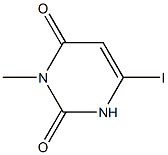 6-碘-3-甲基-嘧啶-2,4(1H,3H)-二酮,,结构式