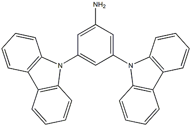 3,5-di(9H-carbazol-9-yl)aniline, 1384449-05-1, 结构式