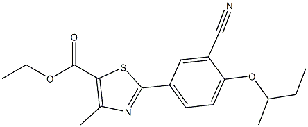 ethyl 2-(4-(sec-butoxy)-3-cyanophenyl)-4-methylthiazole-5-
carboxylate 化学構造式