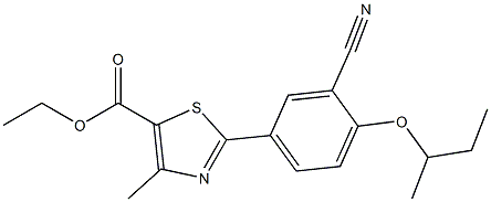 ethyl 2-(4-(sec-butoxy)-3-cyanophenyl)-4-methylthiazole-5-
carboxylate,2375033-35-3,结构式