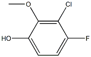3-Chloro-4-fluoro-2-methoxyphenol Structure