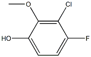 3-Chloro-4-fluoro-2-methoxyphenol Struktur